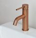 Смеситель для умывальника Rea Lungo brushed copper низкий REA-B1112, Теплый закат