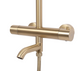 Душевая система Rea Lungo с термостатом и изливом brushed gold REA-P6604, Золотой