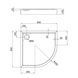 Душовий піддон Qtap Robin 308812C 80x80x12 см + сифон, Білий
