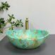 Умивальник (раковина) VBI PARMA MARBLE GREEN MATT накладний, Зелений