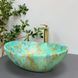 Умивальник (раковина) VBI PARMA MARBLE GREEN MATT накладний, Зелений