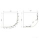Душова кабіна Primera Frame SHQC51106 1/4 кола 100х100 см, скло прозоре, Хром, прозорий, хром
