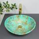 Умивальник (раковина) VBI PARMA MARBLE GREEN MATT накладний, Зелений