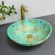 Умивальник (раковина) VBI PARMA MARBLE GREEN MATT накладний, Зелений
