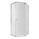 Душова кабіна Qtap Scorpio CRM10115-AC6 100x100 см, скло Clear 6 мм, покриття CalcLess, без піддона, Хром, Універсальна, хром, без поддона