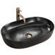 Умывальник Rea Cleo black mat накладной черный REA-U0035, Черный матовый