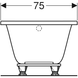 Ванна акриловая Geberit Selnova 160x75 554.283.01.1 + ножки, Белый