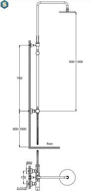 Душова система Kohlman Axel graphite QW276AG, Графит