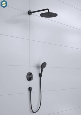 Душова система прихованого монтажу Hansgrohe Croma S 280 1jet Ecostat S з термостатом Matt Black 27961670