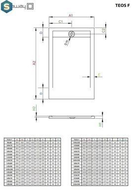 Душовий піддон Radaway Teos F 120x100 HTF120100-04