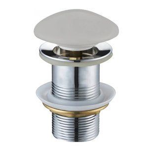 Донный клапан для раковины Mexen click-clack light grey matt без перелива MEX-79910-67, Зеленый матовый