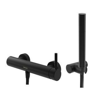 Смеситель для душа Kohlman Roxin black настенный KPL-QW120RB, Черный матовый