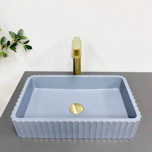 Умивальник (раковина) VBI FLORENTIA BLUE MATT накладний, Каппучино