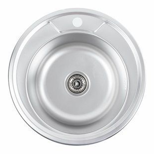 Кухонная мойка из нержавеющей стали Platinum декор 490 (0,8/180 мм), Decor