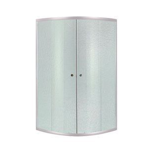 Душова кабіна Lidz Latwa SC90x90.SAT.LOW.FR, скло Frost 4 мм без піддона, Хром матовий, Універсальна, матовий