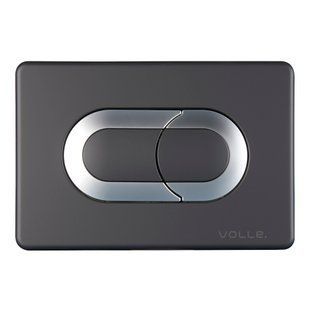 Клавиша смыва Volle Ego Neo пластик черный/soft touch 221133, Черный матовый
