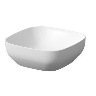 Умивальник на стільницю Cersanit Larga квадратний 38x38 білий матовий K677-015