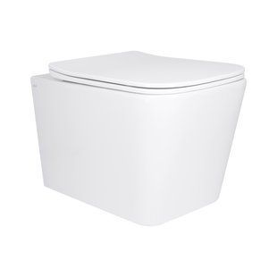 Унітаз підвісний Qtap Tern Ultra Quiet безобідковий з сидінням Soft-close White QT17332303AW, Білий