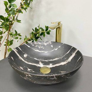 Умивальник (раковина) VBI AMALFI BLACK ONYX MATT накладний, узор