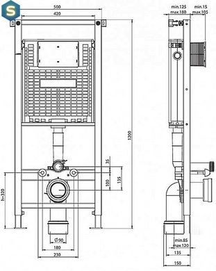 Інсталяція прихованого монтажу для унітазу Koller Pool WC Alcora ST1200