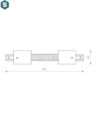 З'єднувач Nowodvorski 8385 Profile flex connector IP20 Bl