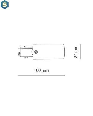 З'єднувач Nowodvorski 8712 Ctls Power End Cap, Right Wh