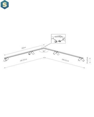 Спот Nowodvorski 7697 Mono corner GU10 8x10W IP20 Wh