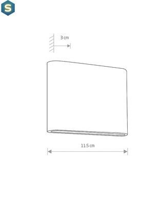 Світильник вуличний Nowodvorski 6775 Semi LED 1x7W 3000K 242Lm IP54 Gr