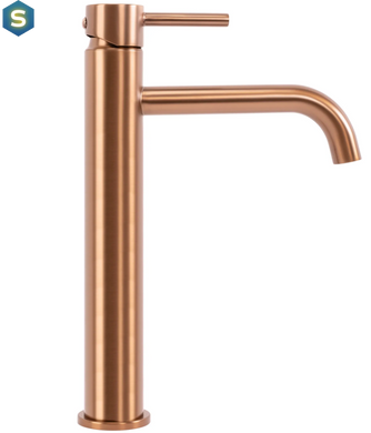 Змішувач для умивальника Rea Lungo brushed copper високий REA-B1114, Теплый закат