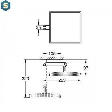 Зеркало косметическое Grohe Selection Cube 40808000