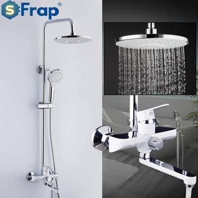 Душова система Frap F2441 з поворотним виливом, білий/хром, Хром