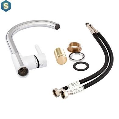 Смеситель для кухни Qtap Grand WCR 007F, Белый