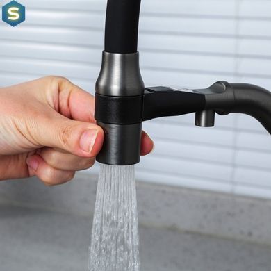 Змішувач для кухні на дві води Gappo G4398-89 сталь, Графитовый хром