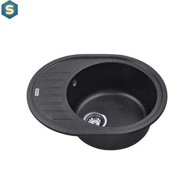 Кухонна мийка гранітна Kroner KRP Komposit GRB-6250 CV027416, Графит