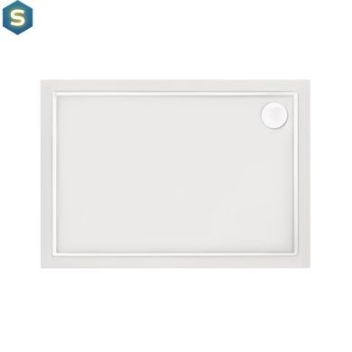 Душевой поддон Qtap Tern 3012812 120x80x12 см + сифон, Белый, Универсальная, белый, мелкий (до 20 см)