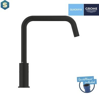 Змішувач для кухні Grohe QuickFix Start 304702430, Черный матовый