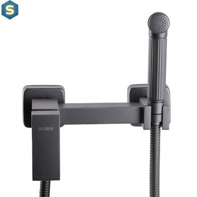 Смеситель для гигиенического душа наружного монтажа 150 мм Globus Lux GLN-5-106MIX-graphite, Черный матовый