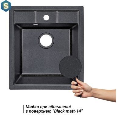 Кухонная мойка Lidz 460х515/200 BLM-14 (LIDZBLM14460515200), Черный/золото