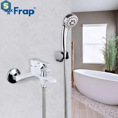 Змішувач для ванни Frap F3241, білий/хром, Хром