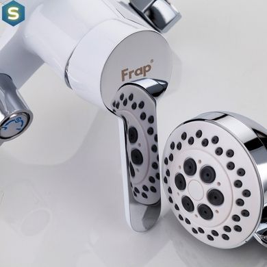 Змішувач для ванни Frap F3241, білий/хром, Хром