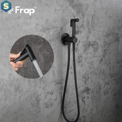 Набір гігієнічного душа прихованого монтажу Frap F7505-6, чорний, Черный матовый