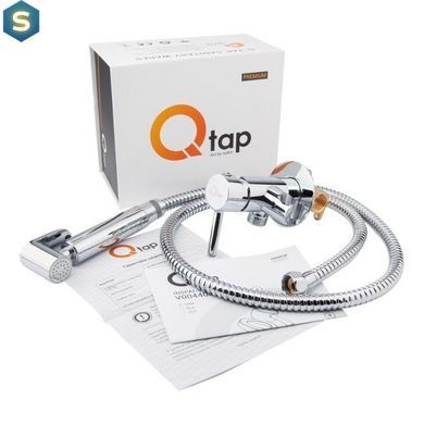 Набір для гігієнічного душу зі змішувачем Qtap Inspai-Varius CRM V00440001, Хром