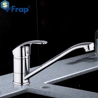 Смеситель для кухни длинный гусак гайка &Oslash;40 Frap 1/10 F4921, Хром