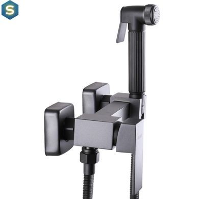 Смеситель для гигиенического душа наружного монтажа 150 мм Globus Lux GLN-5-106MIX-graphite, Черный матовый