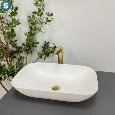 Умивальник (раковина) VBI AVEZZANO WHITE MATT накладний, Білий