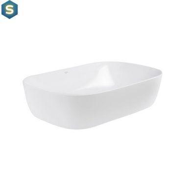 Умывальник Qtap Robin накладной прямоугольный 610x400x145 мм White + донный клапан PU02, Белый