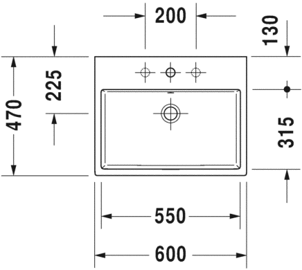 Умивальник Duravit Vero 60x47 0454600000, Білий