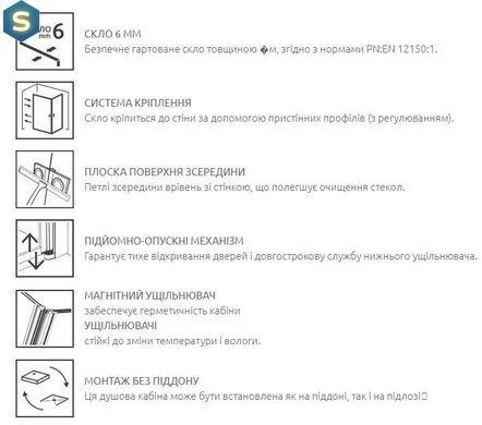 Душові двері Radaway Essenza New Black DWJ 100 см 385014-54-01L