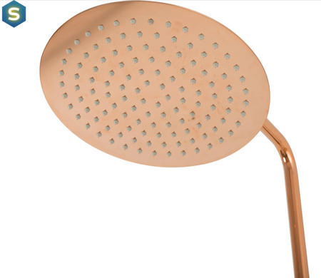 Душовя система Rea Lungo з термостатом та виливом rose gold REA-P6606, Теплый закат
