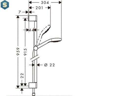 Душевой гарнитур Hansgrohe Croma Select E Vario Unica 26592400